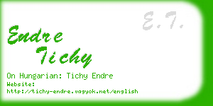 endre tichy business card